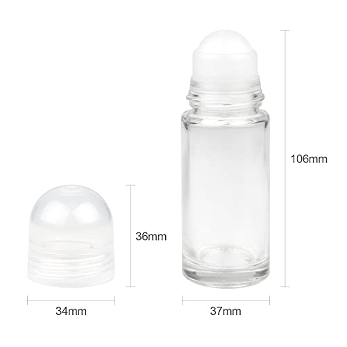 4 PCs 50ml/1,7 onças de desodorante garrafas perfume garrafas de rolos de óleo essencial Recipiente de desodorante de viagem diy com