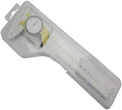 Guangming - pinça de discagem plástica, pinça vernier de 0-150 mm com caixa, ferramenta de régua de medição à prova de choque para pequenas peças da máquina