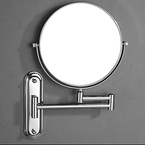 Espelho de maquiagem de vaidade montado na parede, espelho de maquiagem de 8 polegadas com ampliação, giro de 360 ​​graus, espelho