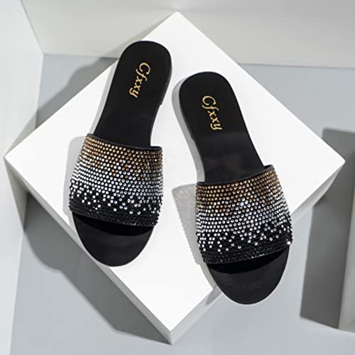 Flipers femininos de verão aberta sandálias planas para mulheres abertas de dedo do pé de dedo chinelos femininos sapatos de