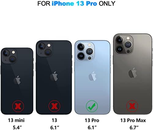 Mmhuo para iPhone 13 Pro Case Case Back Magnetic Back Flip para iPhone 13 Pro Case para mulheres meninas com caixa de