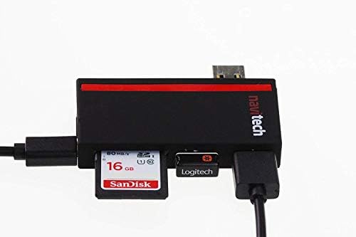 Navitech 2 em 1 laptop/tablet USB 3.0/2.0 Adaptador de cubo/entrada Micro USB com o leitor de cartão SD/micro SD
