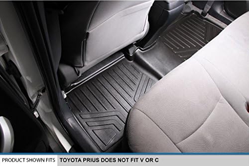 Maxliner Floor tapetes de 2 linhas define preto para 2012-2015 Toyota Prius