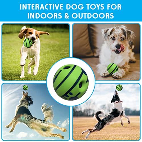 Lfctoys 4''''wobble Giggle Dog Ball, Bola de brinquedo de cachorro Strange, bola de estimação pepy, treinamento de bola, brinquedo