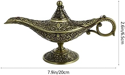 Besportble Vintage Decor Vintage Legenda Mágica Aladdins Lâmpada Desejando Caixa de Trinket Light Classic Arabian Fantas