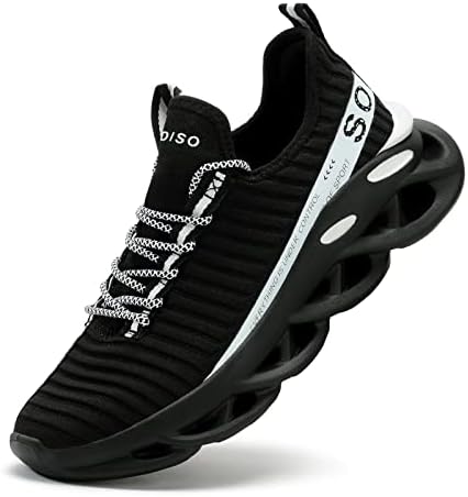 Fushiton Sapatos de caminhada masculino tênis de moda tênis de corrida tênis de corrida respirável tênis superior