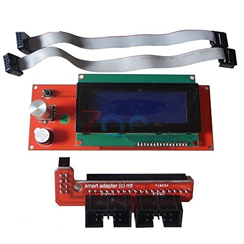 LCD Display 3D Impressora Reprap Smart Controller Reprap Rampas 1.4 2004LCD Controle com adaptador Mendel