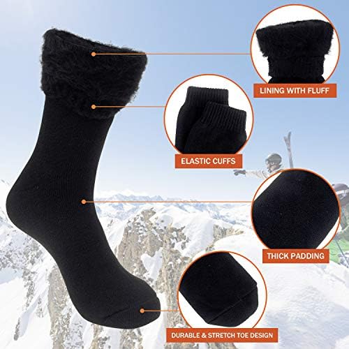 Meias térmicas para homens espessos meias aquecidas isoladas de inverno meias quentes para o clima frio