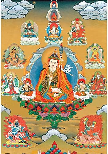 Gandhanra Tibetan Thangka Art, oito formas de Padmasambhava, Guru Rinpoche, Lotus nascido, Padmakara, pintura budista thangka,