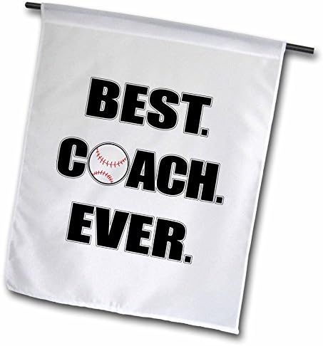 3drose janna salak designs esportes - melhor treinador de beisebol de todos os tempos - 12 x 18 polegadas bandeira do jardim