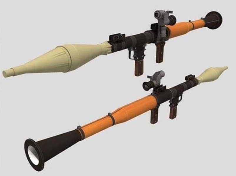 1: 1 escala RPG-7 Rocket Launcher Armas de fogo 3D Modelo de papel Toy Toy Kids Presentes
