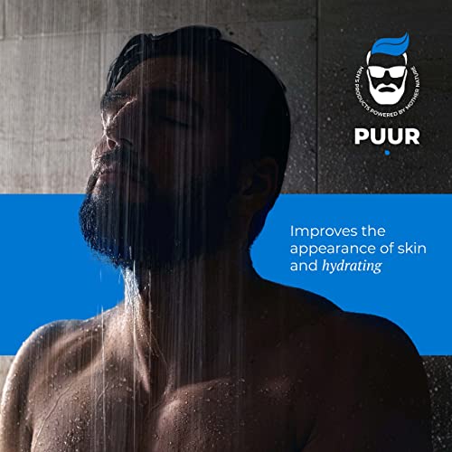 Lavagem do corpo Puur 16 oz para pele refrescada, sulfato de lavagem corporal livre para homens para limpeza eficaz - lavagem do corpo hidratante