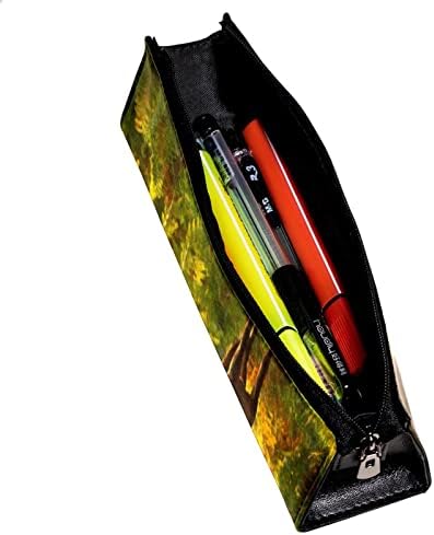 Caixa de lápis Guerotkr, bolsa de lápis, caixa de lápis, caixa de lápis estética, padrão de veados de animais florestais Padrão