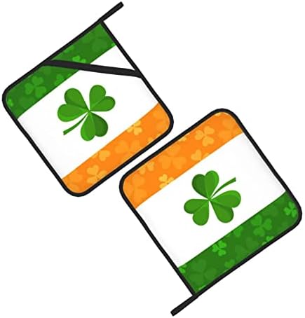 Portadores de panela de maço da bandeira 2 da bandeira irlandesa para suportes de panela resistentes ao calor da cozinha Conjuntos