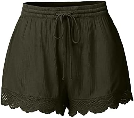 Shorts femininos confortáveis ​​femininos de verão renda plus size shorts touch shorts ioga esportes de duas peças