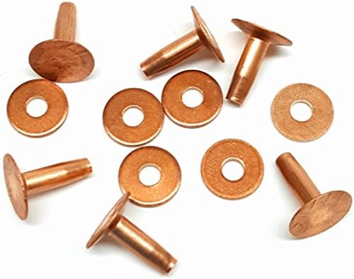 6 pacote 9 rebites sólidos de cobre com rebets-stribrup rivets-blevins fivela rivets-seddle Repair rebite