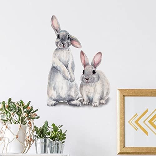 Cenários ousados ​​de ano novo para fotografia 5x7 dois coelhos bonitos decoração de casa decoração de casa removível
