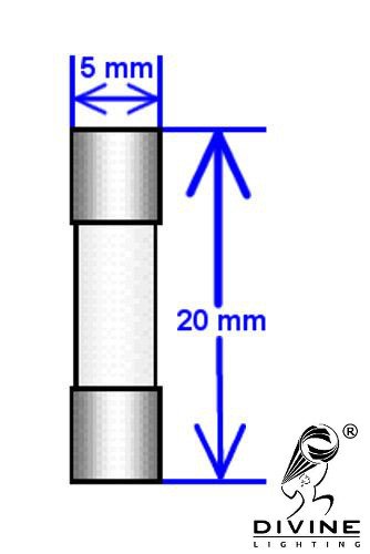 Iluminação divina 5x20mm 12a fusível rápido 250V 12a; 217; Cerâmica 5x20mm 12a fusível rápido