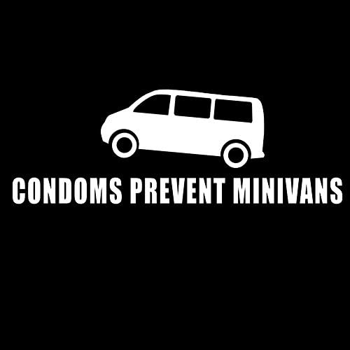 Os preservativos impedem minivans engraçados de 8 adesivos de vinil decalque