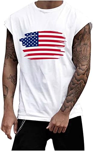 American Flag Tank Tops for Men 2023 Camisa patriótica Vintage 4 de julho Colete de moda Summer Summer SleeSty Tops Tops