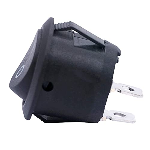 Mamz 10pcs AC 250V/6A, 125V/10A ， Black ， ON/OFF SPST 2 PIN 2 Posição Mini Rocker Switches Rocker Toggle Switch