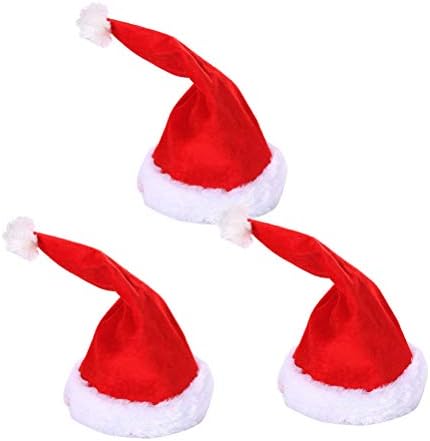 ABAODAM 3PCS Música de natal Hat Electric Creative Papai Noel Party Decoração Adorável de Awears sem bateria usada para
