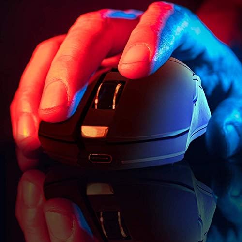 Klim Blaze recarregável o mouse de jogos sem fio rgb e ópticos luminosos azuis de bloqueio de luz reduzem a tensão ocular e o pacote de fadiga