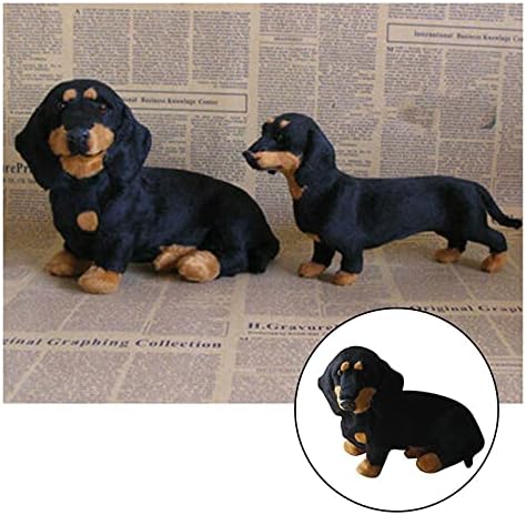 Uongfi realista de simulação de dachshund cachorro cachorro companheiro realista de cachorro macio para cães de brinquedo animais