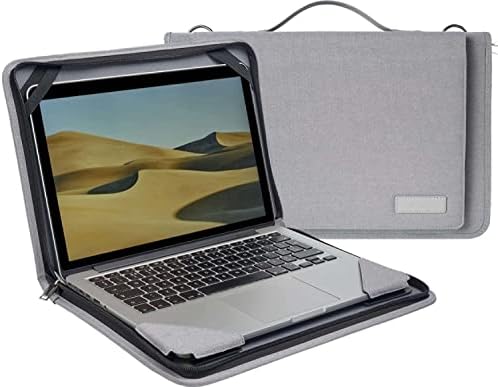 Broonel Grey Leather Laptop Messenger Case - Compatível com o laptop Lenovo ThinkPad P15S