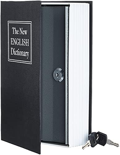 Basics Book Safe, Key Lock, Black