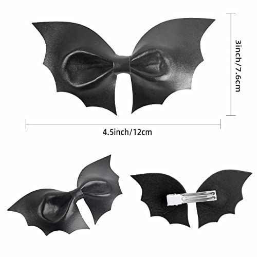 Black Bat Bow Childpin Halloween clipe lateral clipe decorativo engraçado Gotas de morcego gótico Cabelo