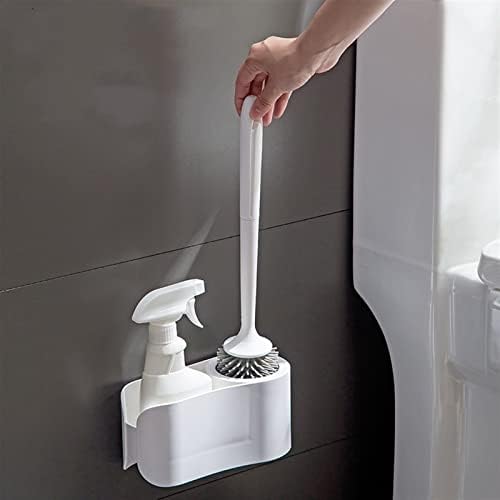 Escova de vaso sanitário de cama, suporte de escova de vaso sanitário montado na parede multifuncional wc sundries organizador