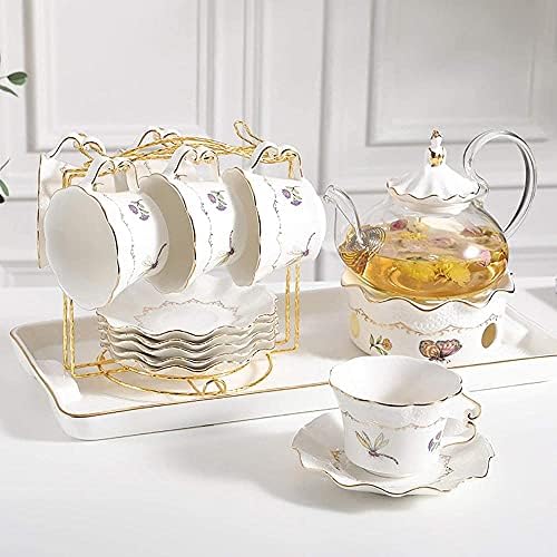 Lianxiao - Conjuntos de chá European Tarde de chá de chá europeu de café resistente ao calor