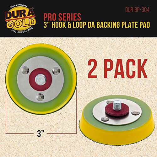DURA -GOLD 3 discos de lixamento - 120 Placas de apoio de Grit & Hook & Loop
