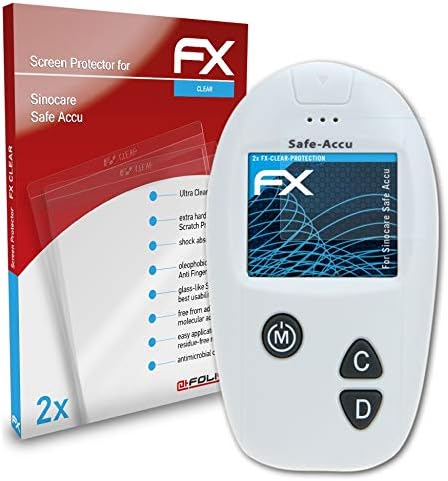 AtFolix Screen Protection Film Compatível com Sinocare Safe Accu Screen Protector, filme de proteção Ultra-Clear FX