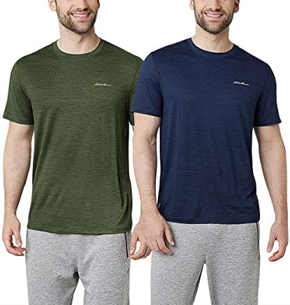 Eddie Bauer masculina camisetas, 2 Pack Gifts para ele Mens Crew pescoço camisetas camisetas de meia manga Men, camisetas