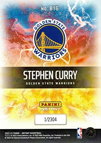 2022-23 Panini Instant Breakaway #B16 Stephen Curry Basketball Card Warriors
