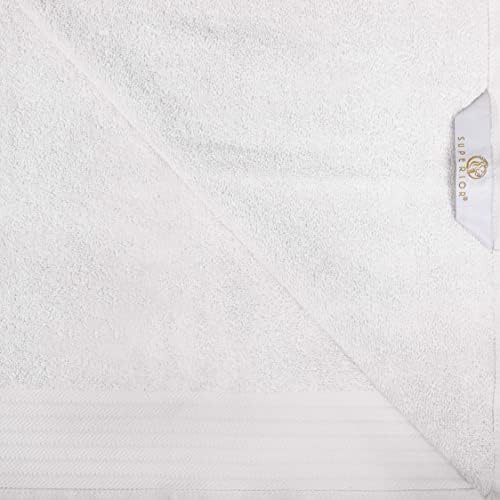 Conjunto de toalhas de 6 peças sólidas de peças de arco de algodão turco superior, toalhas de pelúcia para banheiro, chuveiro, spa, acessórios para casa, inclui rosto, mão, toalhas de banho, apartamento, ar Airbnb, branco, branco