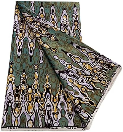 46-47 polegadas de largura de cera dourada original algodão Ancara Tecidos pelo medidor Real African Cera Print Dress Material