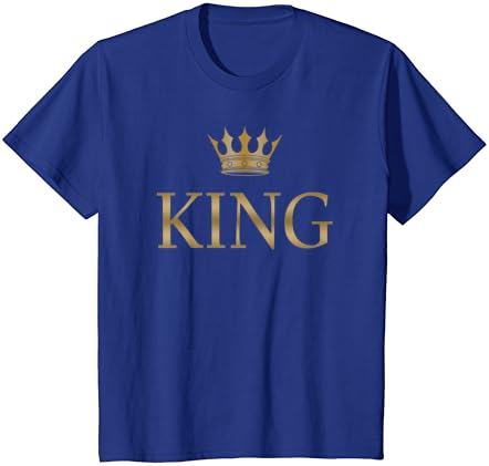 Camiseta de aniversário da coroa de ouro king