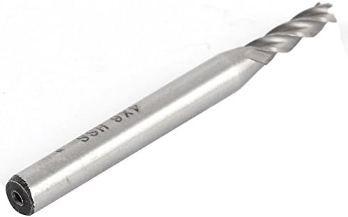Aexit 1/4 Mills de extremidade de haste de diâmetro 4 flautas cortador de moagem HSS Fim da fábrica quadrada Narize Mills 3 PCs