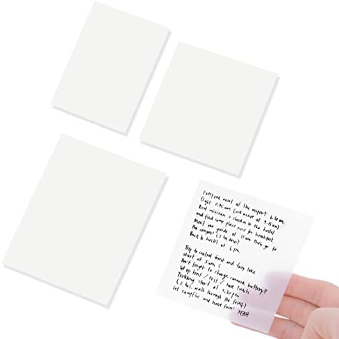 150 folhas Clear Sticky Sticky Note Pads, 3 tamanhos transparentes Notas pegajos