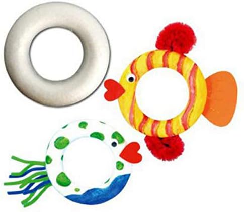 WelliEST Greante de espuma artesanal - anel de espuma de poliestireno de 20 pacotes para artes e ofícios de bricolage, projetos