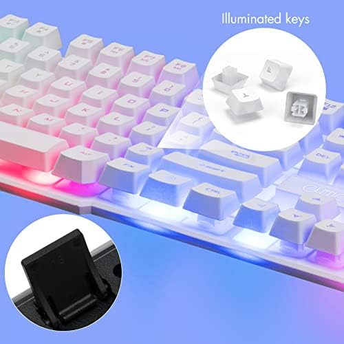 O teclado para jogos e o teclado com combinação de mouse e o mouse de games LED LED LID 3600DPI FEENCIMENTO MECÂNICO