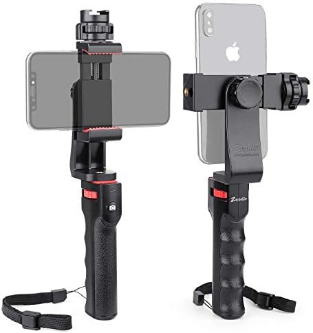 Estabilizador de smartphone Zeadio, vlogging hands holder bels hanking de viagem bastão de selfie com suporte de grampo