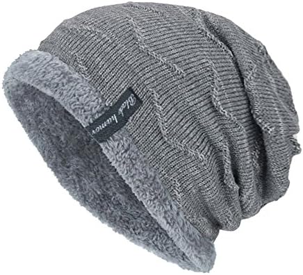 Chapéus de tricotar para homens crânio Capinho de beanie com nervuras vintage