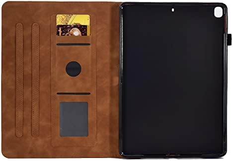 Caixa de proteção do tablet Compatível com iPad 10.2 estojo e para ipad 10.5 polegadas, estojo de couro premium slim dobring stand fólio capa protetora com cartão SL