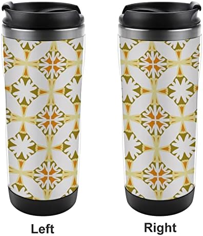Videiras florais marroquinas retrôs viajam canecas de café com copos isolados de tampa de aço inoxidável garrafa de