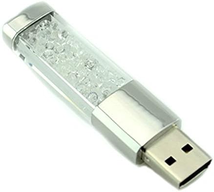 Wooteck de 64 GB de jóias Crystal USB Flash Drive, Speed ​​Speed ​​Stick, prata