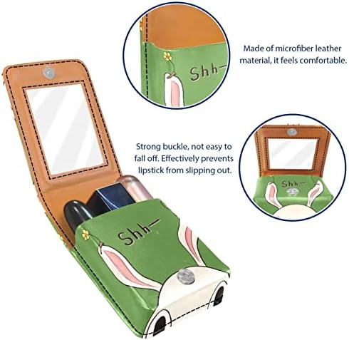 Caixa de batom de oryuekan com espelho bolsa de maquiagem portátil